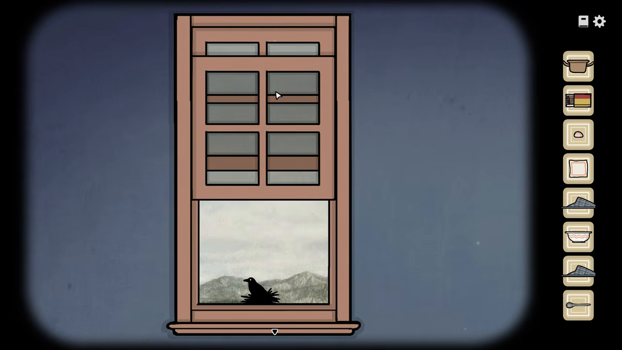 Bedroom window crow and collected drawer key