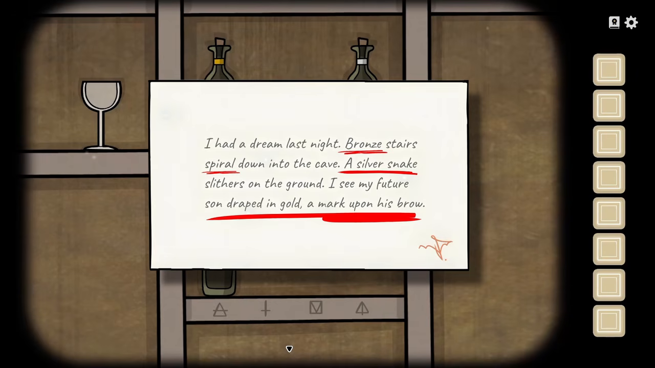 Secret bottle dream clue