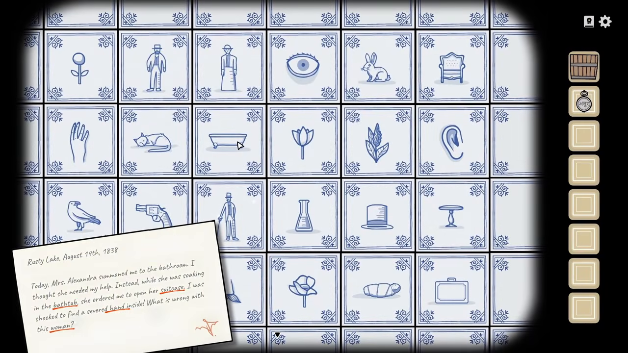 Secret bathroom tile clue
