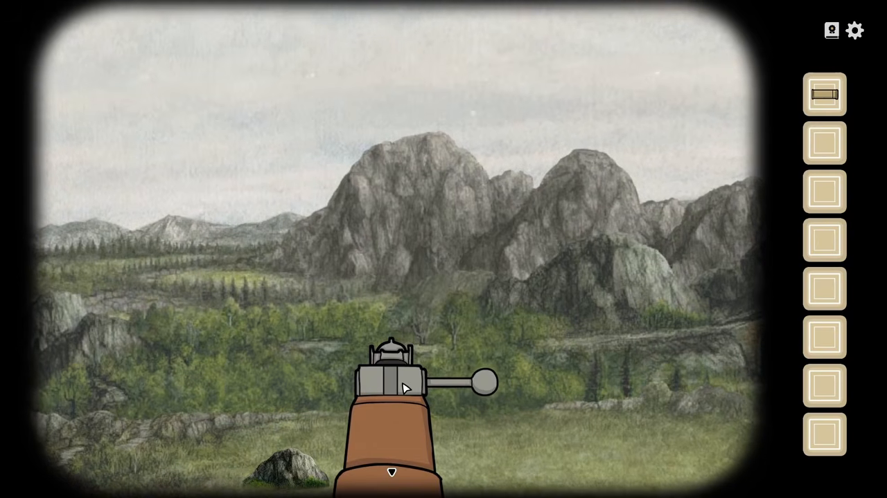 Hunting rifle aim view