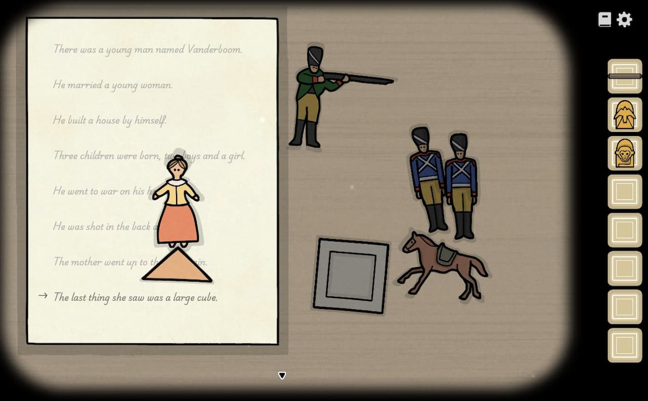 Attic story note and toys