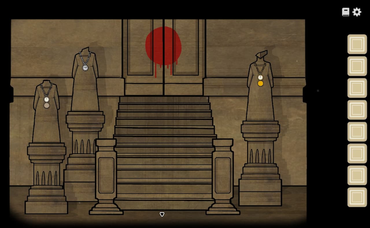 Departure's broken statue door