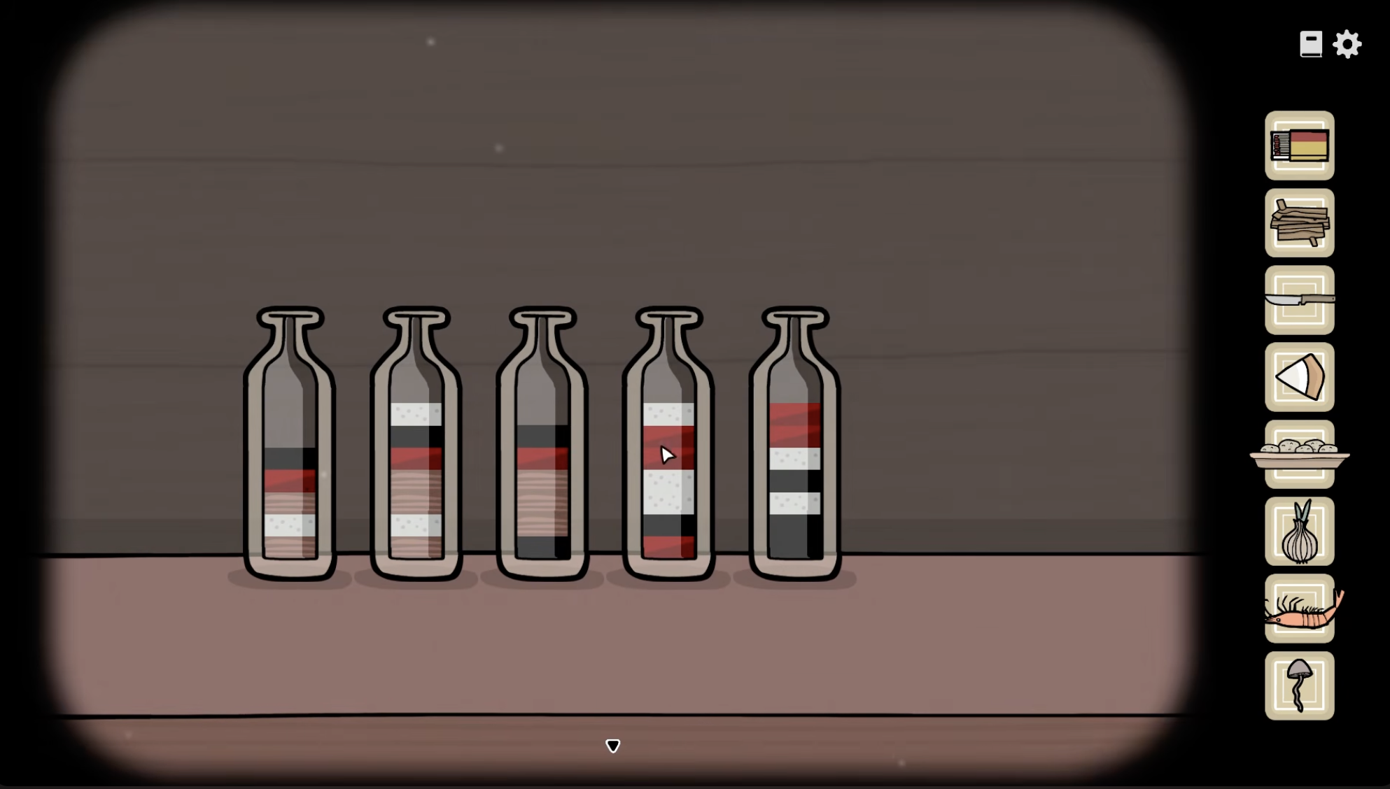 Kitchen colour-bottle sorting mechanism